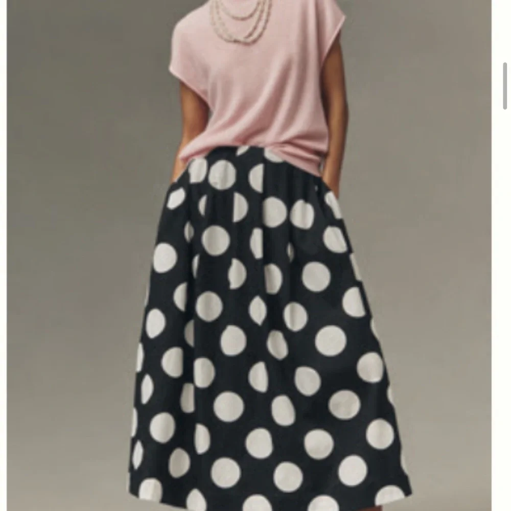 MAEVE COTTON POPLIN PLEATED MIDI SKIRT NWT sold out online size M - Picture 1 of 5